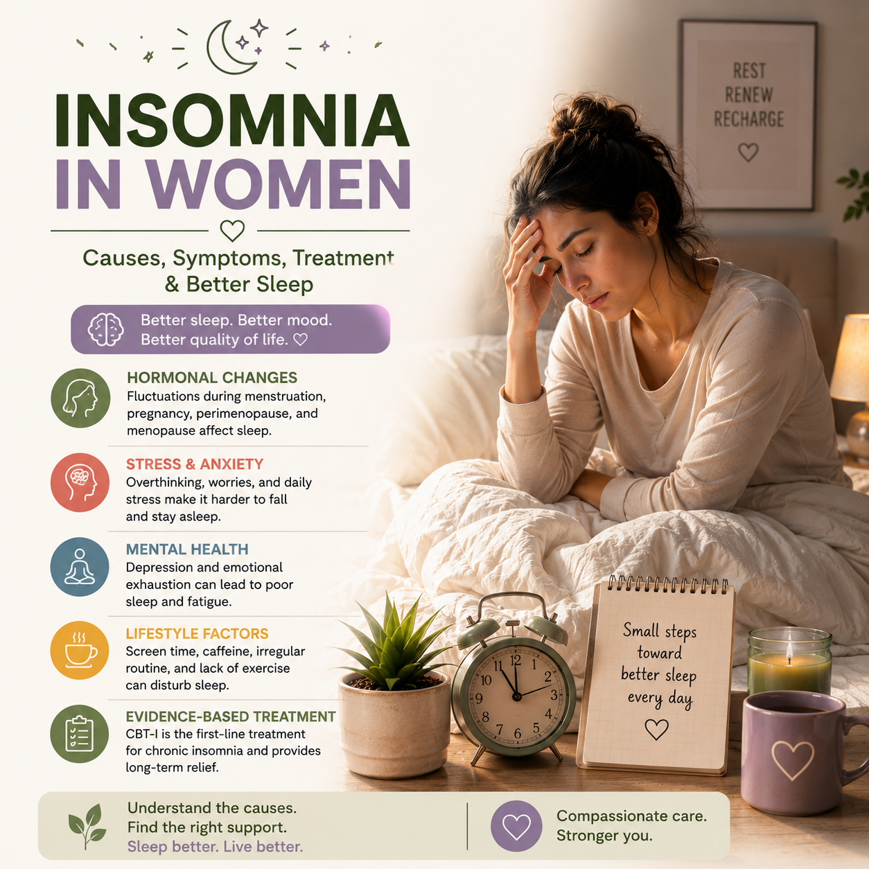 Insomnia in Women: Causes, Symptoms, Treatment & Better Sleep | Well Hope 